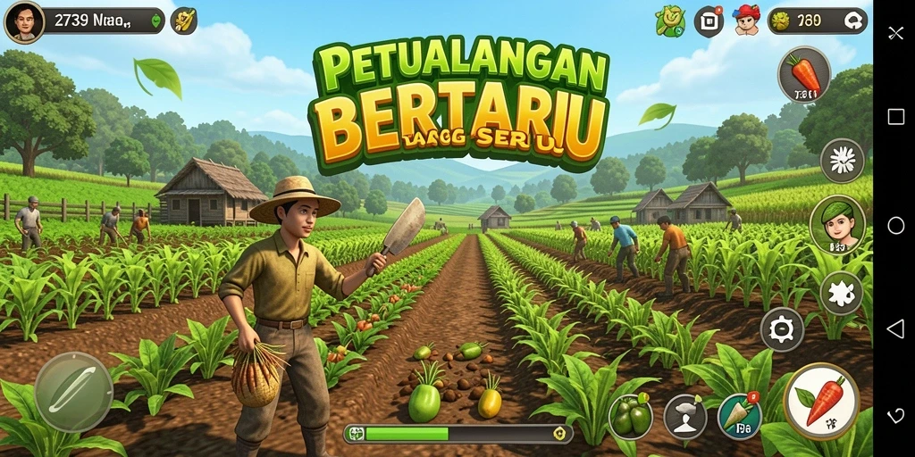 Tangkapan layar aksi seru dalam gameplay bertani 2739.