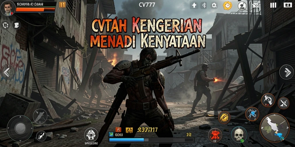Screenshot gameplay CV777 menampilkan suasana Horror yang mencekam.