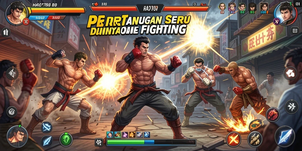 Tangkapan layar gameplay HAO788 menunjukkan aksi bertarung yang mendebarkan.