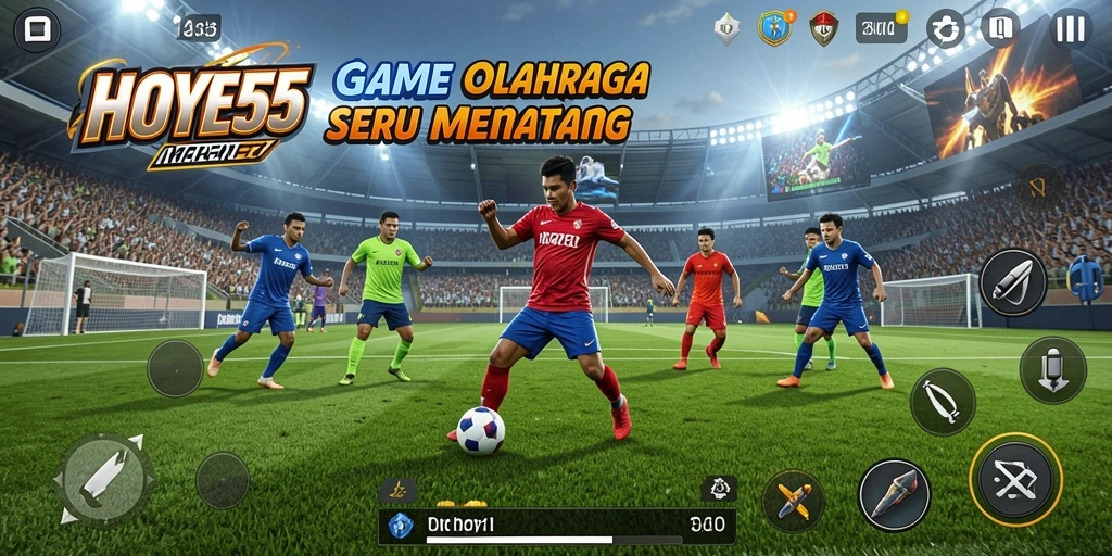 Tampilan gameplay seru dengan aksi olahraga yang mendebarkan.
