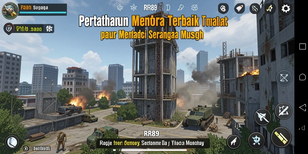 Gameplay seru Tower Defense dengan menara strategis.