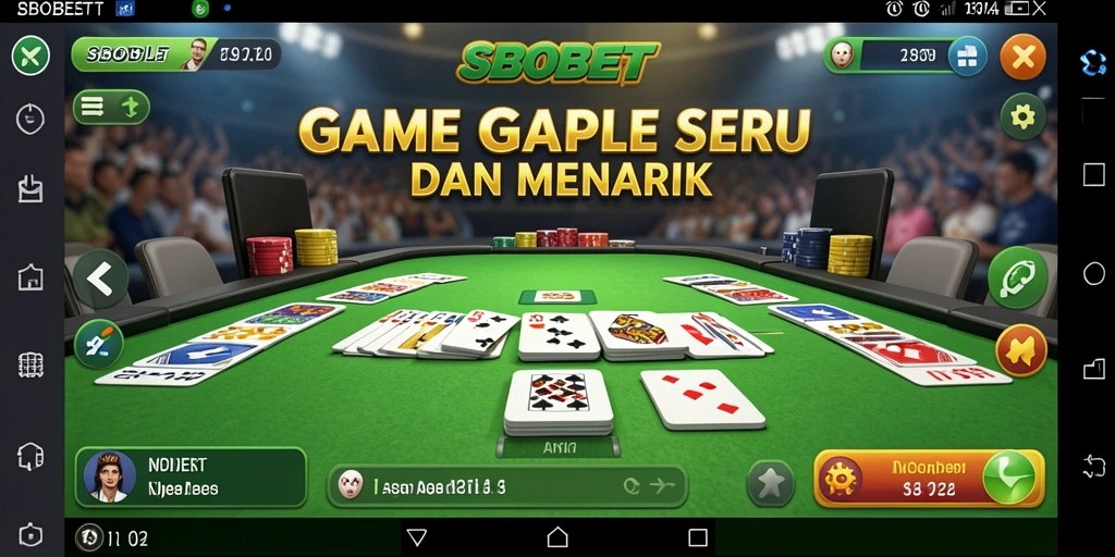 Tampilan utama SBOBET menampilkan permainan Gaple yang seru.
