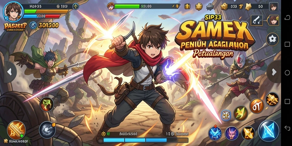 Tampilkan gameplay yang dinamis dan karakter Anime yang menarik.